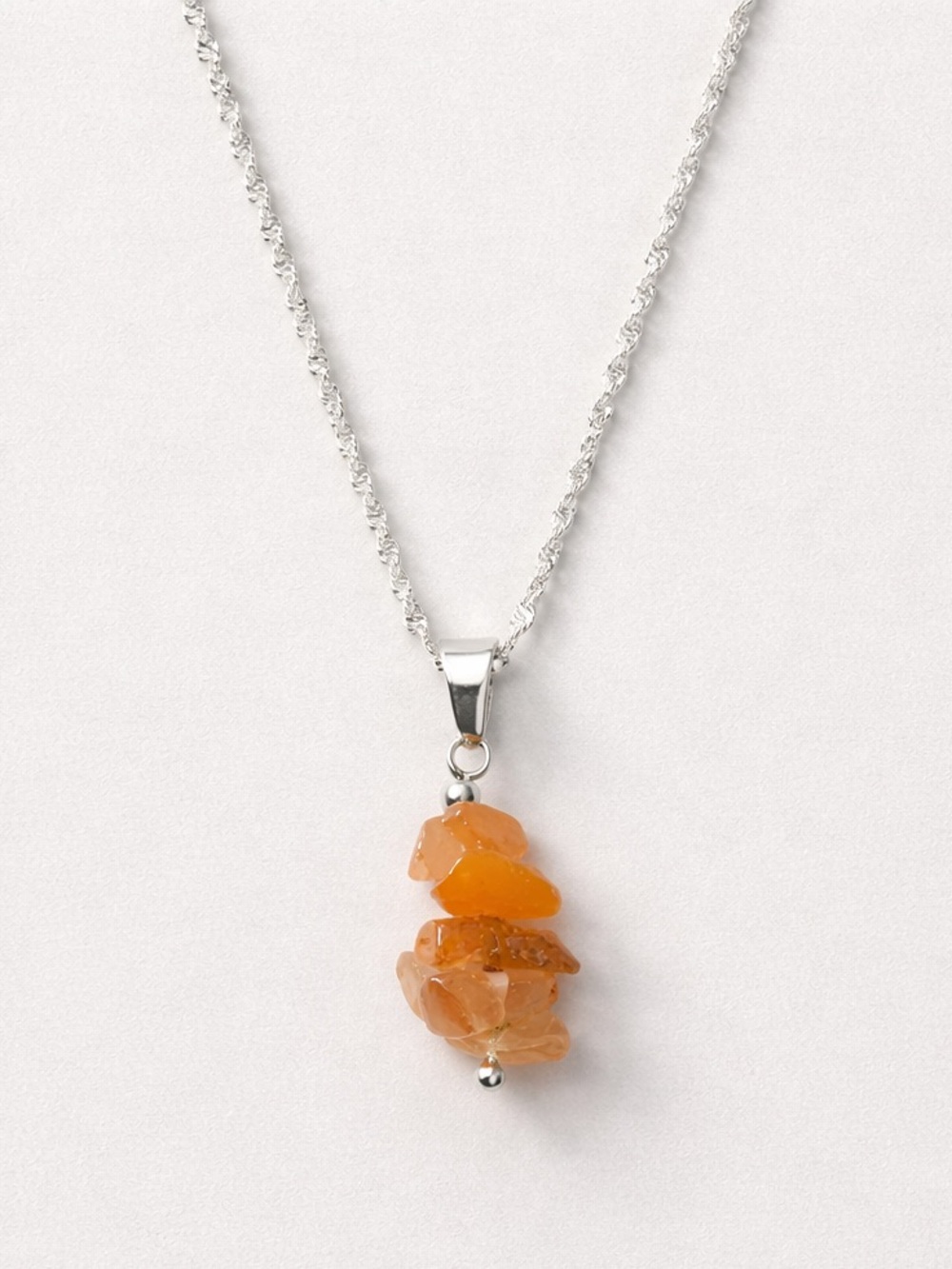Carnelian Chip Pendant Necklace - Women Jewelry - Picture 1 of 9